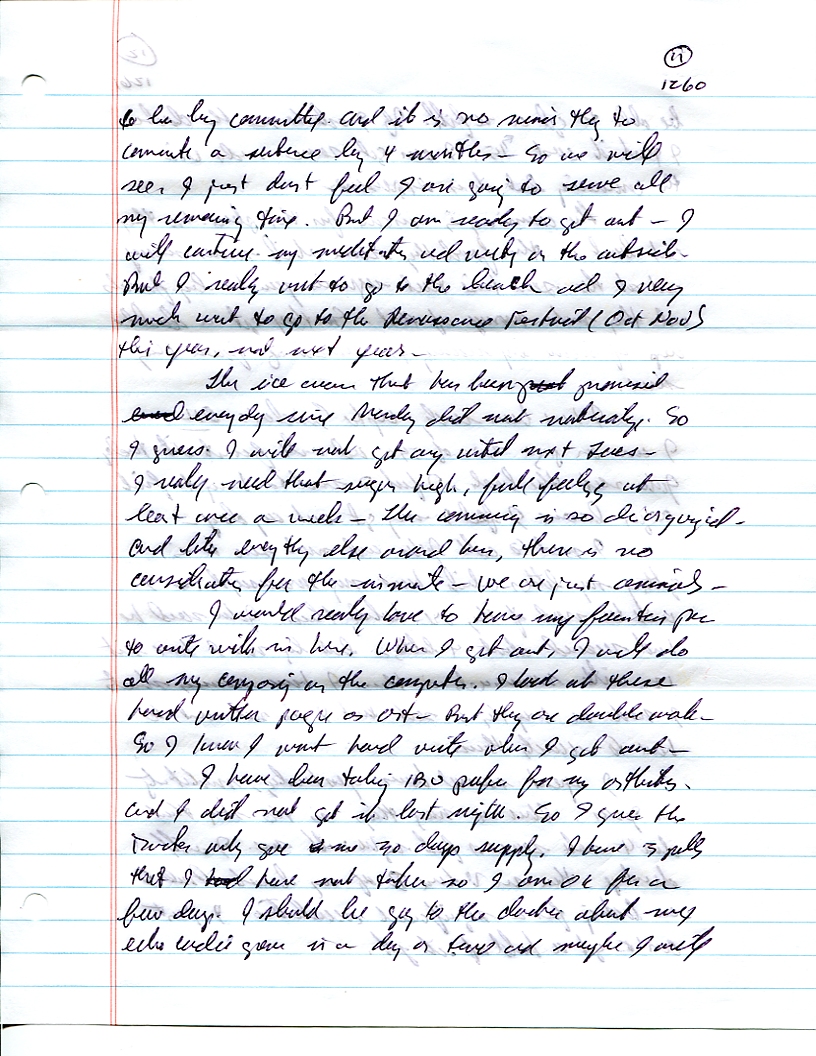 Dr John WorldPeace 2008 Prison Journal